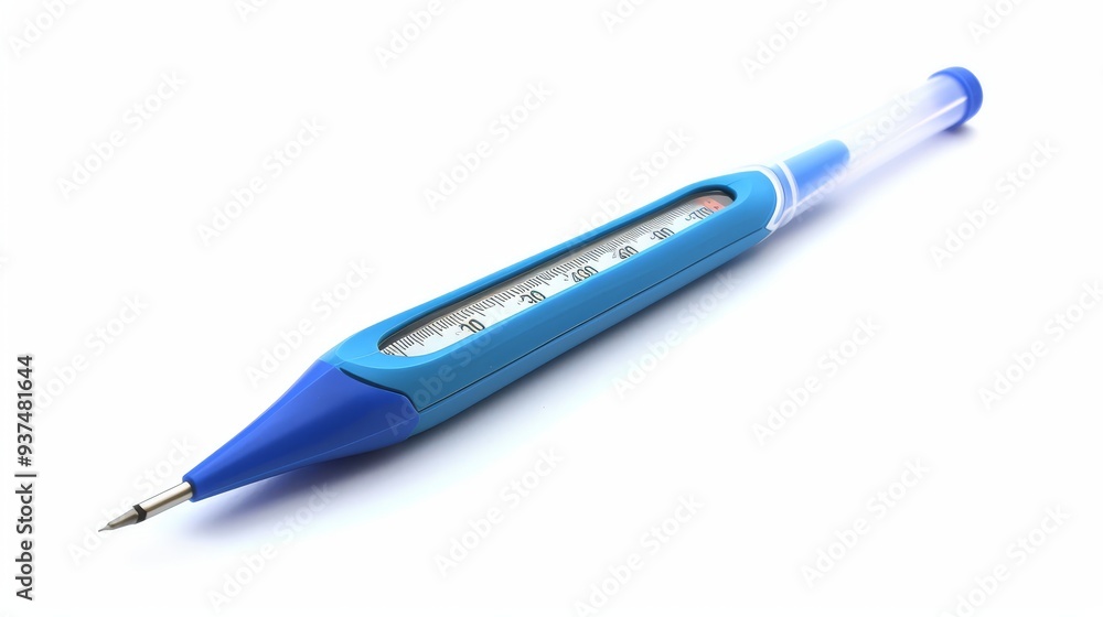 Digital thermometer with blank screen isolated on white background Digital thermometer with blank screen isolated on white background