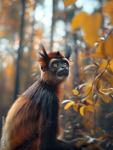 Francois' Langur, Arboreal Primate, Asian Wildlife in Nature photo