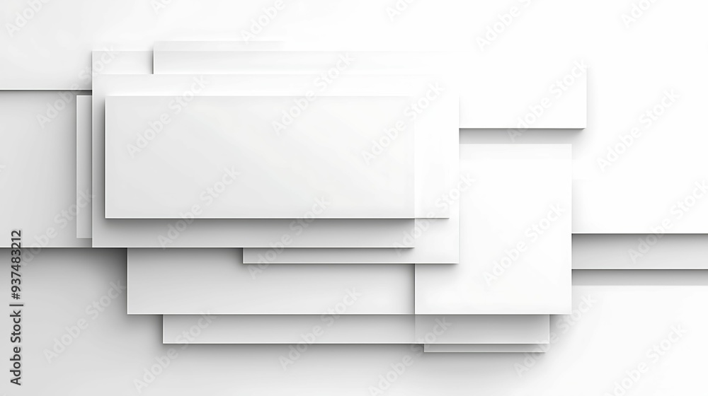 A modern design featuring layered white rectangles on a light background, creating a minimalist and clean aesthetic. A modern design featuring layered white rectangles on a light background, creating a minimalist and clean aesthetic.