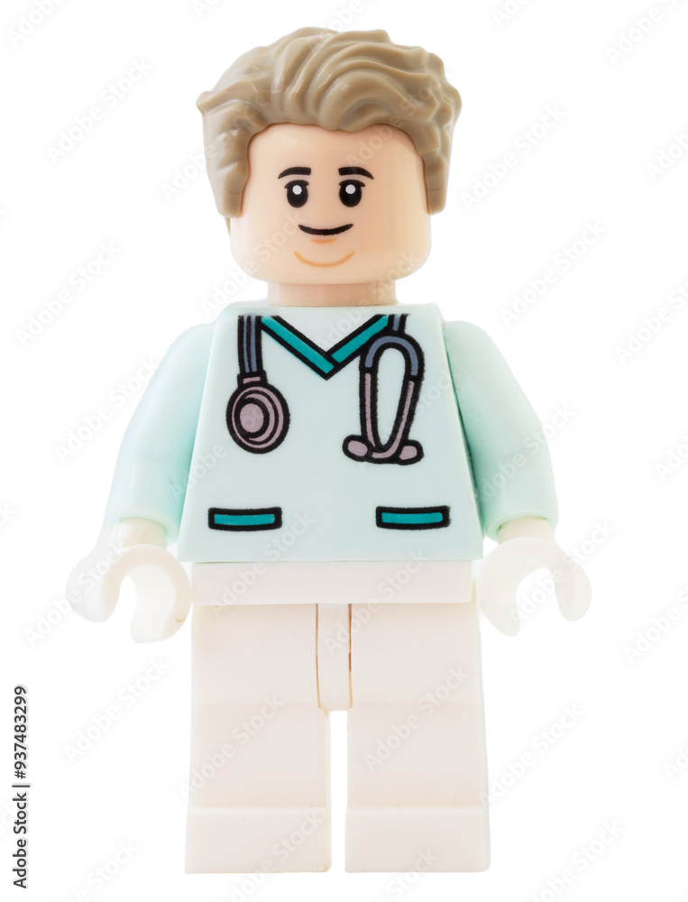 Obraz premium Dortmund - Deutschland 22. August 2024 Lego Minifigure Arzt