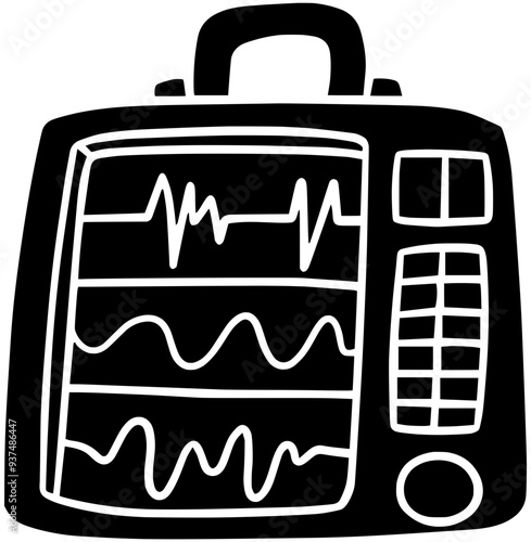 medical illustration cpr silhouette heart logo monitor icon  emergency outline emergency ecg health hospital organ cardiac pulse patient doctor shape doctor care resuscitation for vector graphic backg