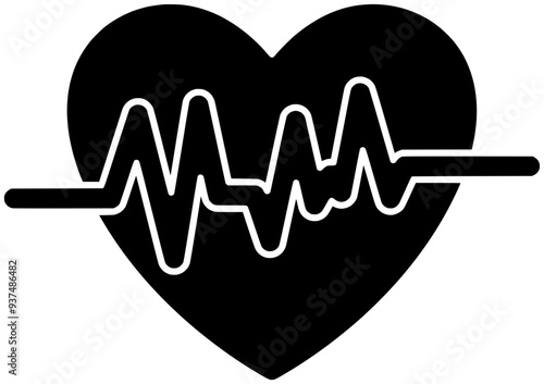 medical illustration cpr silhouette heart logo monitor icon  emergency outline emergency ecg health hospital organ cardiac pulse patient doctor shape doctor care resuscitation for vector graphic backg