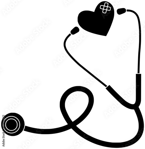 medical illustration cpr silhouette heart logo monitor icon  emergency outline emergency ecg health hospital organ cardiac pulse patient doctor shape doctor care resuscitation for vector graphic backg
