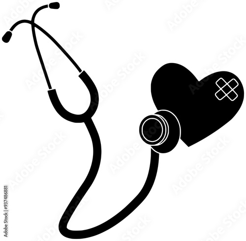 medical illustration cpr silhouette heart logo monitor icon  emergency outline emergency ecg health hospital organ cardiac pulse patient doctor shape doctor care resuscitation for vector graphic backg