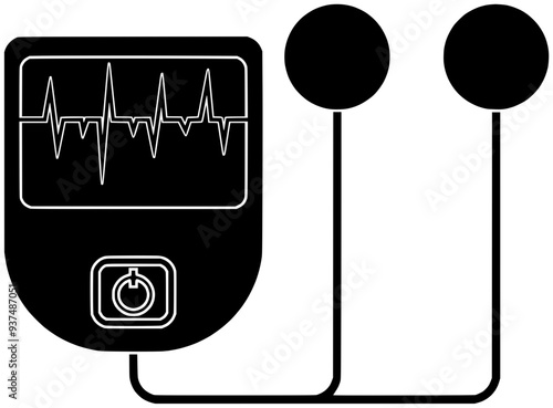 medical illustration cpr silhouette heart logo monitor icon  emergency outline emergency ecg health hospital organ cardiac pulse patient doctor shape doctor care resuscitation for vector graphic backg