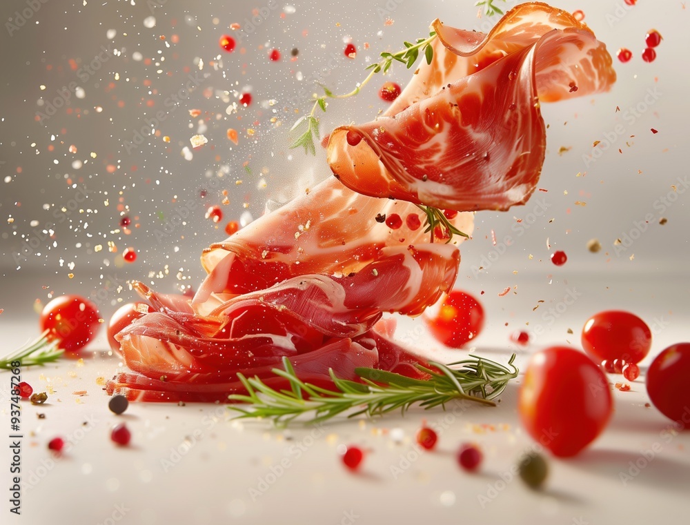 Artisan Jamon Iberico in High End Dark Food Photography Artisan Jamon Iberico in High End Dark Food Photography
