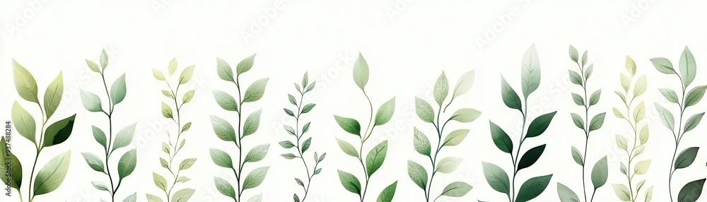 A beautiful array of green leaves showcasing different shapes and textures, perfect for nature-themed projects and designs. A beautiful array of green leaves showcasing different shapes and textures, perfect for nature-themed projects and designs.