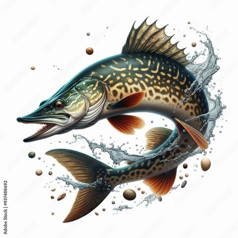 Fototapeta premium fish on a white background
