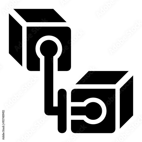 blockchain, block chain, air gap, air gapping, air wall, blockchain gap solid or glyph icon