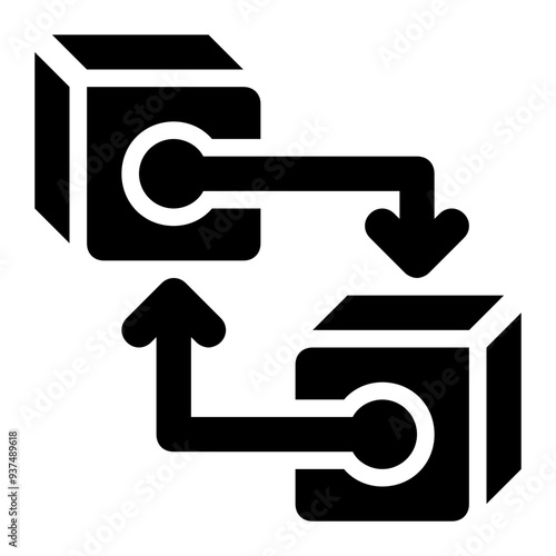 blockchain, block chain, transactions, interactions, transfer, blockchain transaction solid or glyph icon