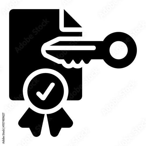 certificate authority, certification authority, certification, authority, key, validation solid or glyph icon
