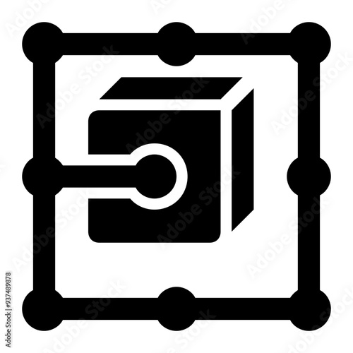 nodes, blockchain, block chain, blockchain nodes, network, connected solid or glyph icon