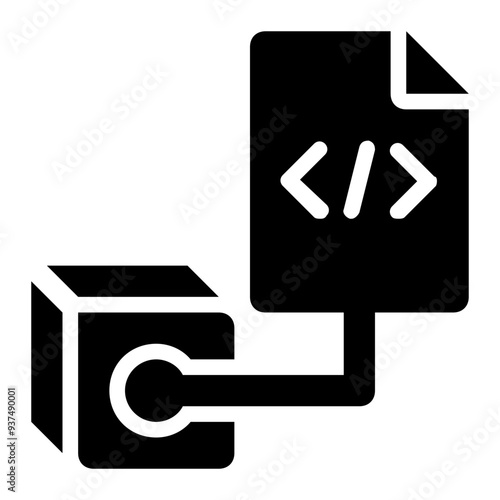 smart contract, programming, blockchain, code, contract, data solid or glyph icon