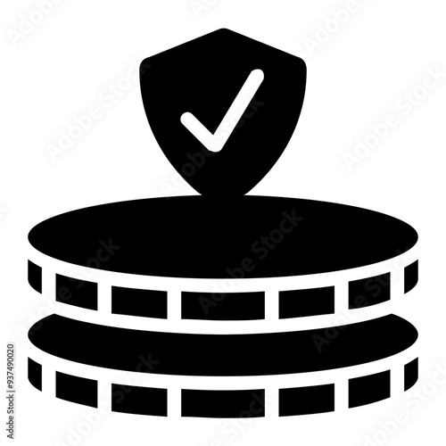 token security, token, coins, security, secure, protection solid or glyph icon
