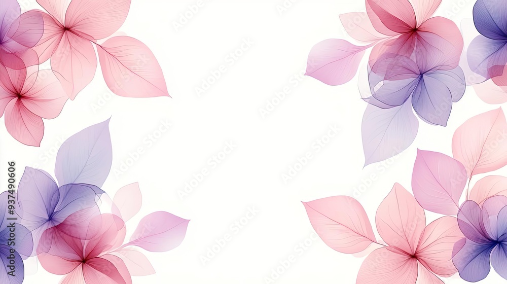 A delicate arrangement of pastel flowers in soft shades, perfect for creating elegant patterns and backgrounds. A delicate arrangement of pastel flowers in soft shades, perfect for creating elegant patterns and backgrounds.