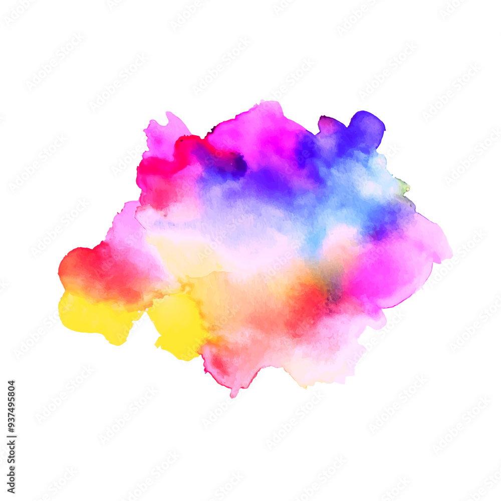 Water color ink splash design on white background Water color ink splash design on white background