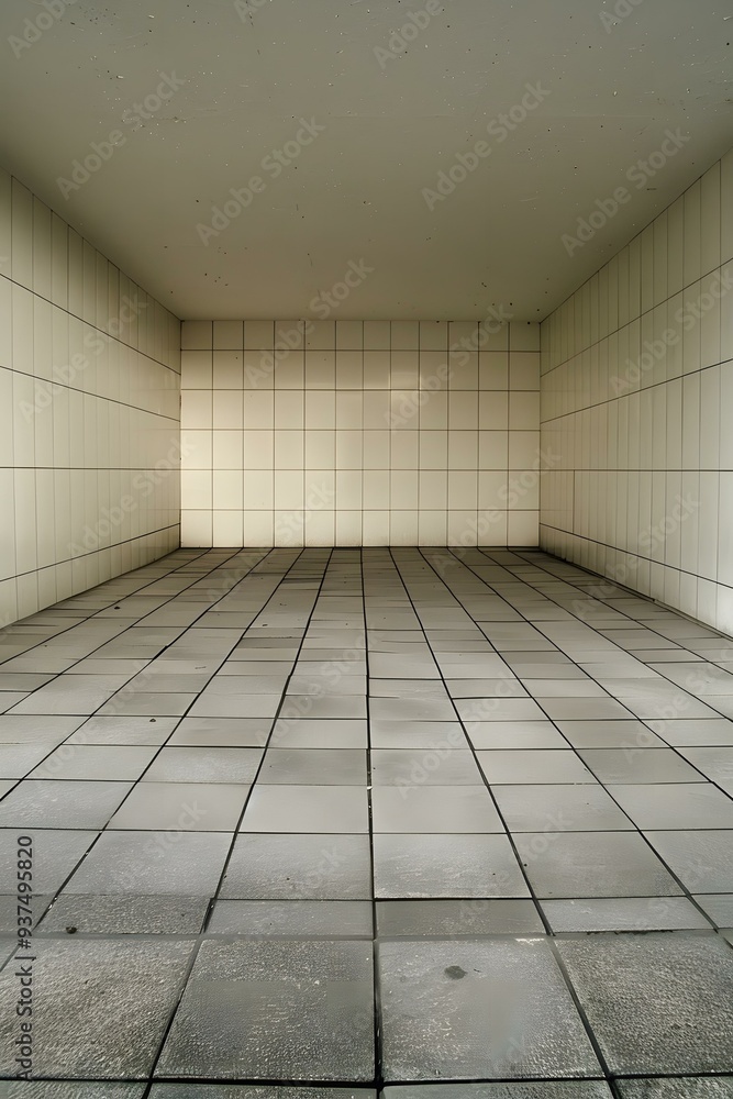 White Tiles Room Empty Space White Tiles Room Empty Space