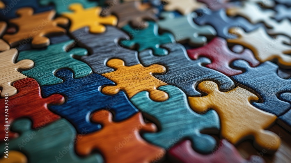 Vibrant Puzzle Pieces - A Colorful Jigsaw Masterpiece Vibrant Puzzle Pieces - A Colorful Jigsaw Masterpiece
