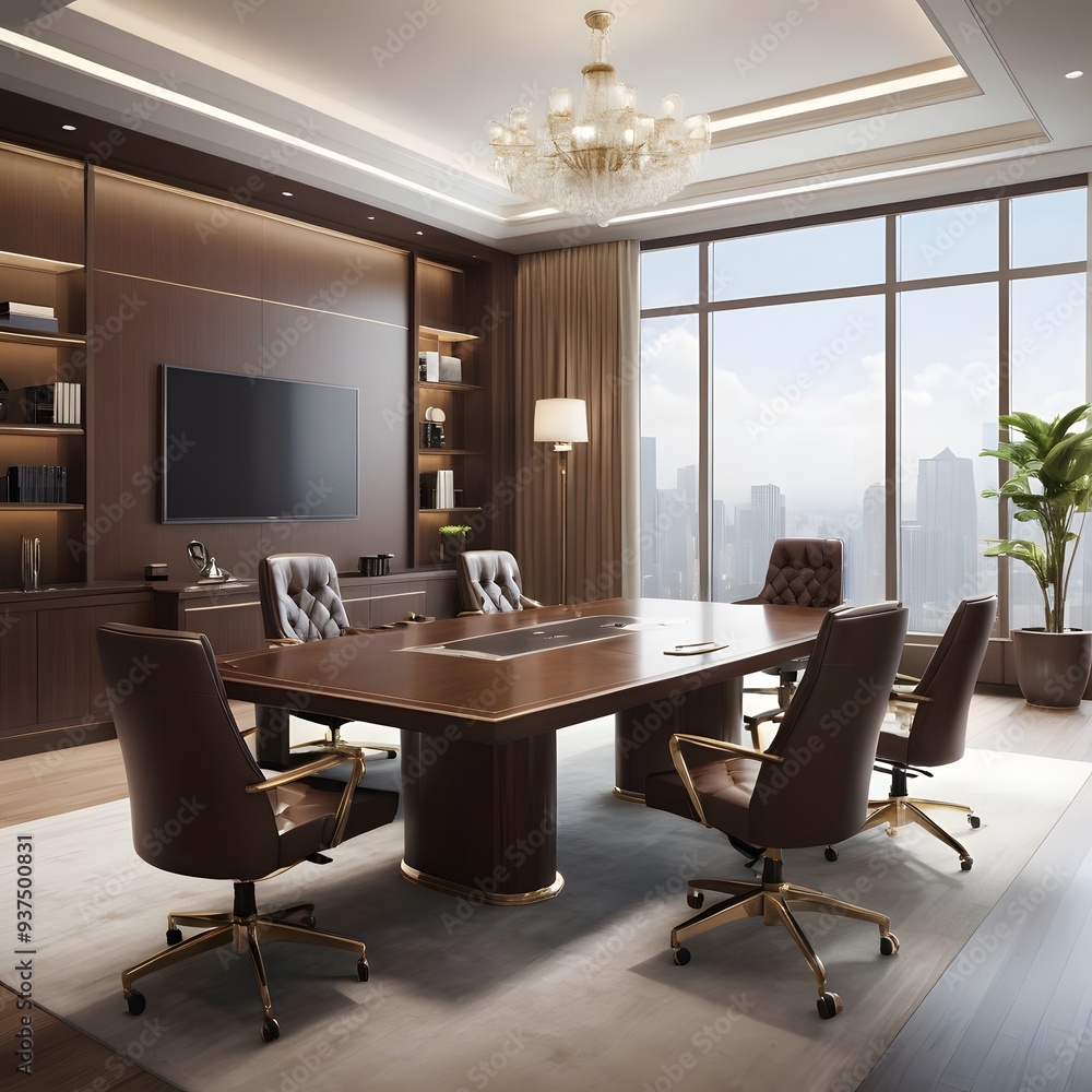 Luxury business meeting and working room in executive and office space interior Luxury business meeting and working room in executive and office space interior