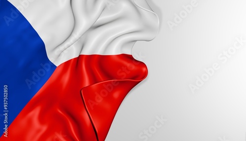 czech republic flag background 3d image