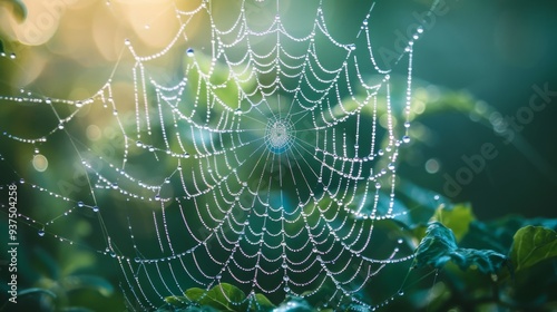 rain-drenched spider web , spider web photo , morning dew spider web , glistening spider web photo