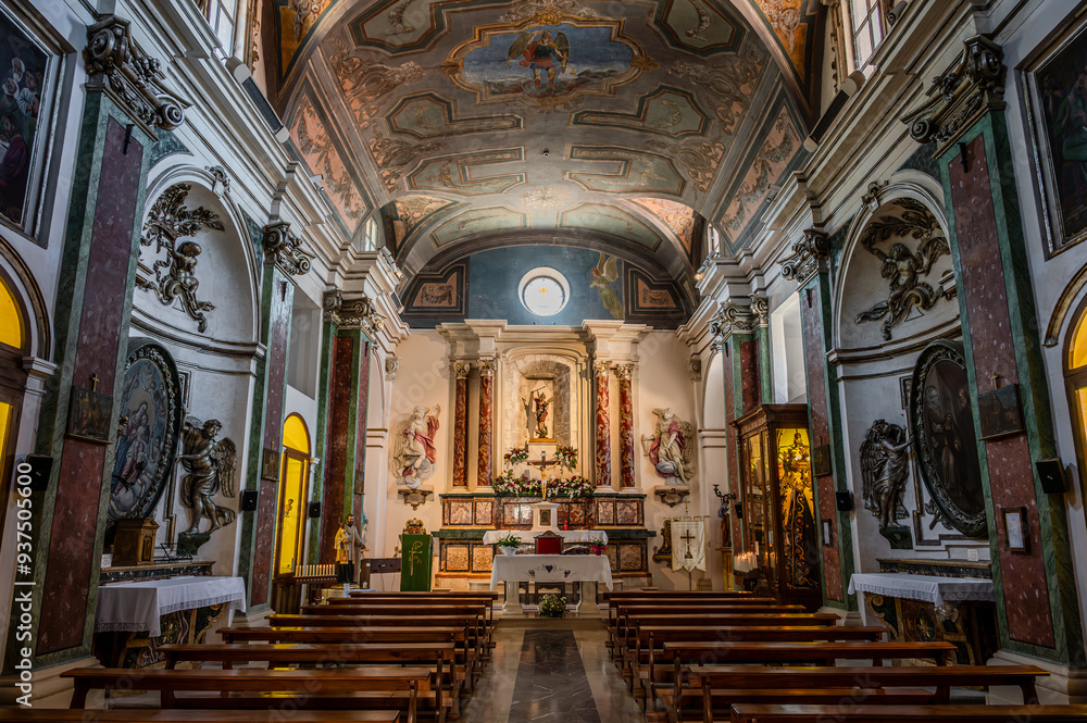 Obraz premium Celano, L’Aquila. Church of San Michele Arcangelo or S. Angelo