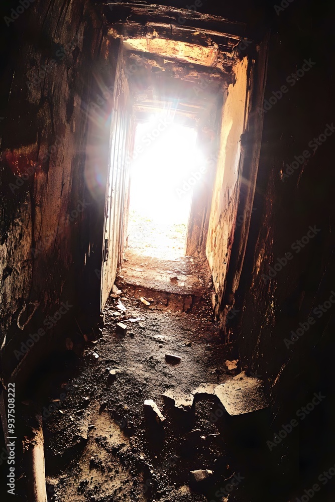 Light Shining Through a Ruined Building Light Shining Through a Ruined Building