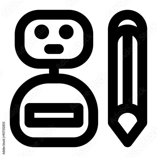 robot prototype, robotic prototype, robot design, robot concept, robot project, robot blueprint outline icon