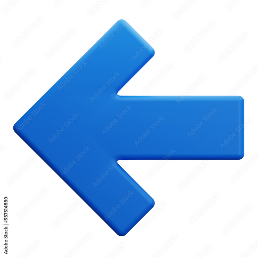 left blue arrow 3d illustration left blue arrow 3d illustration