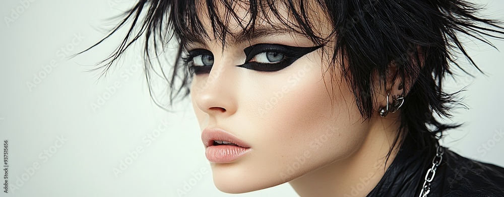 Normal Looking Emo Design a portrait of a person with an emo hairstyle and makeup ...