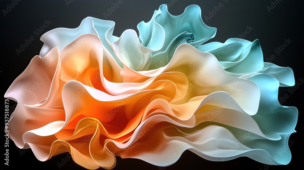 An elegant, flowing abstract design showcasing soft colors and gentle curves, perfect for modern decor or artistic projects. An elegant, flowing abstract design showcasing soft colors and gentle curves, perfect for modern decor or artistic projects.