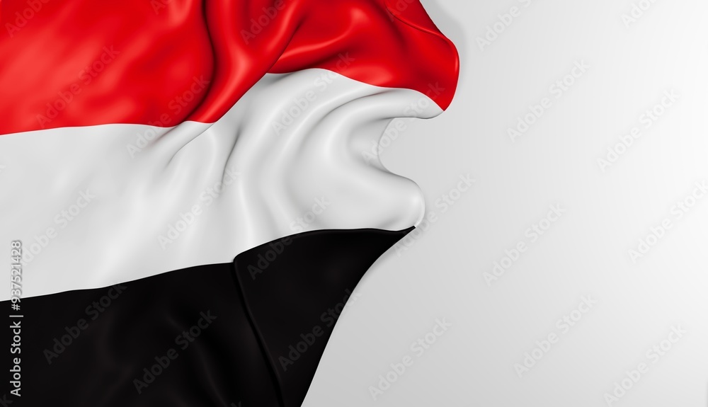 Yemen flag background 3d image