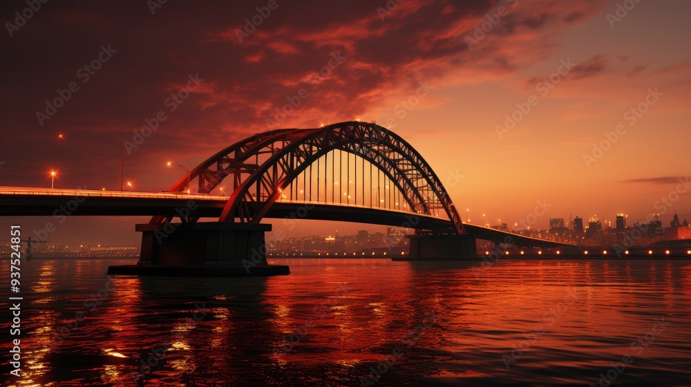 Fototapeta premium bridge river suspension