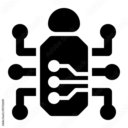 robot insect, robot beetle, micro robot, robotics, robots, robot bug solid or glyph icon