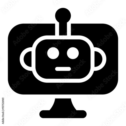 robotic, process, automation, robot, rpa, robotic program, robot software solid or glyph icon