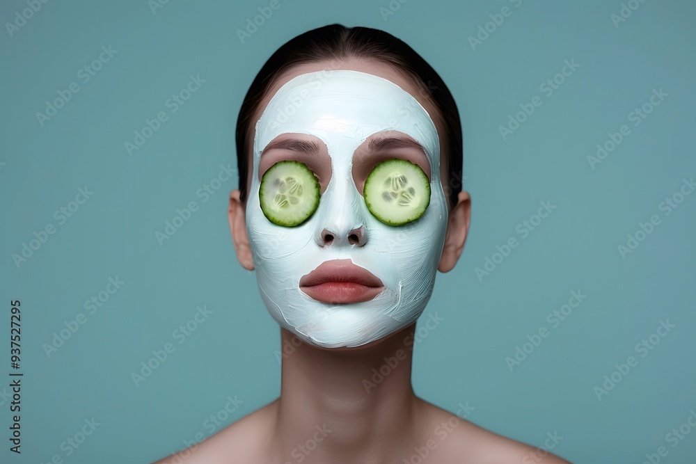 Cucumber Eye Mask for Smooth Radiant Skin - Close-up Photo Cucumber Eye Mask for Smooth Radiant Skin - Close-up Photo