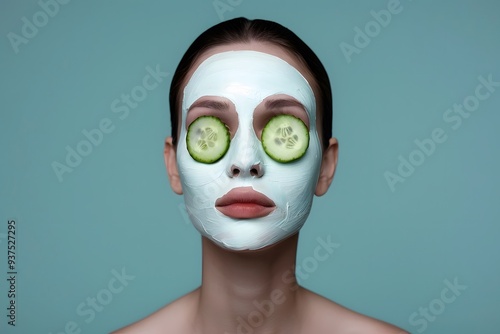 Cucumber Eye Mask for Smooth Radiant Skin - Close-up Photo