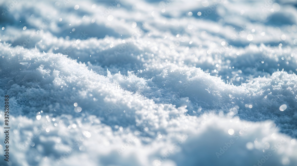 Detail shot of the texture and pattern of a fresh snowfall AI generated illustration Detail shot of the texture and pattern of a fresh snowfall AI generated illustration