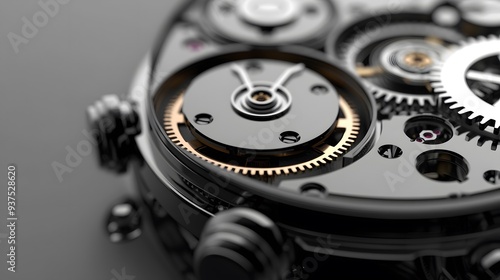 Wallpaper Mural Detailed  design of a 3D mechanical watch AI generated illustration Torontodigital.ca