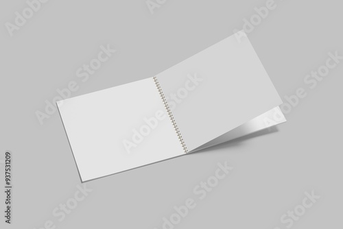 Square Spiral Notebook Blank Mockup