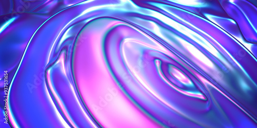 Fototapeta Naklejka Na Ścianę i Meble -   Holographic 3d abstract background, gradient, bionic shapes