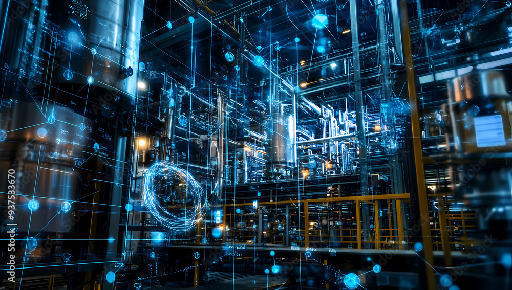 Digital twin visualization of an industrial plant's interior dynamics Digital twin visualization of an industrial plant's interior dynamics