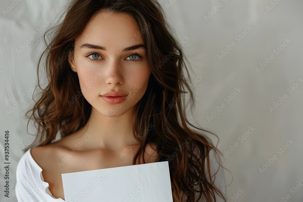 Natural Beauty Portrait Young Woman with Blue Eyes and Freckles in a White Shirt Natural Beauty Portrait Young Woman with Blue Eyes and Freckles in a White Shirt