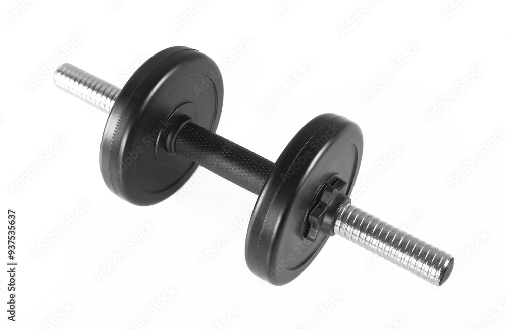 Sport and fitness - Dumbbell with two weights. Isolated Sport and fitness - Dumbbell with two weights. Isolated