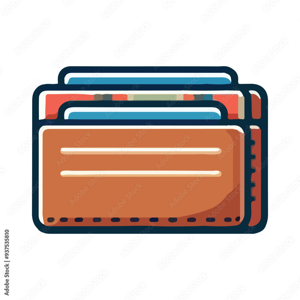 Wallet icon. Vector flat wallet illustration. Wallet icon. Vector flat wallet illustration.