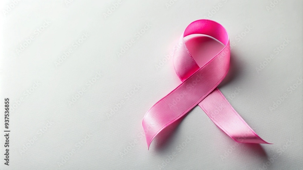 pink ribbon - a pink ribbon, which is a symbol commonly associated with breast cancer awareness. The ribbon is neatly folded into a loop with the ends crossed over each other pink ribbon - a pink ribbon, which is a symbol commonly associated with breast cancer awareness. The ribbon is neatly folded into a loop with the ends crossed over each other