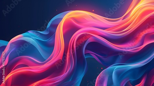 Fluid and abstract 3D illustration design in  format AI generated illustration