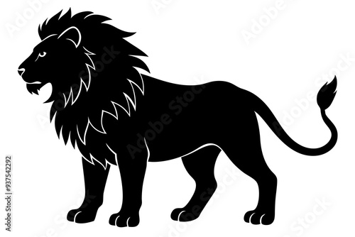 Lion silhouette vector art illustration photo