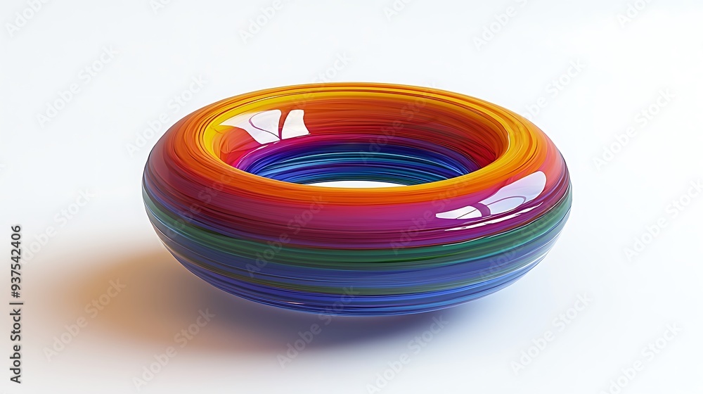 Abstract colorful sphere with stripes, blending the vibrant energy of colors with the sleek design of modern technology. Abstract colorful sphere with stripes, blending the vibrant energy of colors with the sleek design of modern technology.