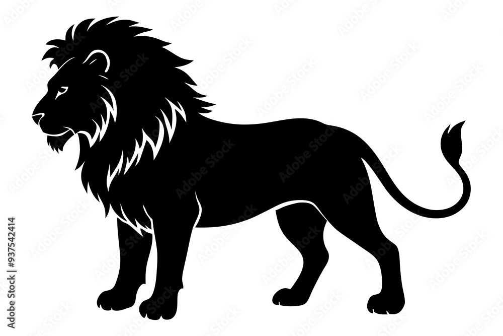 Lion silhouette vector art illustration Lion silhouette vector art illustration